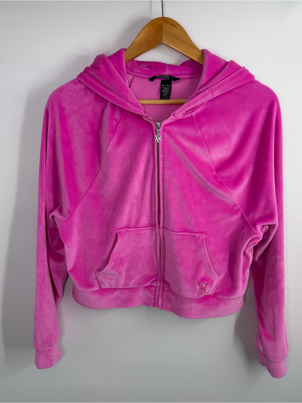 Victoria's Secret Hot Pink Y2k 90s Hoodie Jacket - Picture 3 of 12